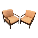 Paire de fauteuils de style scandinave, années 1980