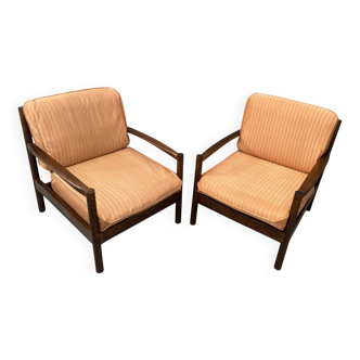 Paire de fauteuils de style scandinave, années 1980