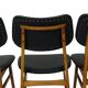 Vintage Design Chairs Beech Wood Black Skai Leather East Germany Möbel 1960