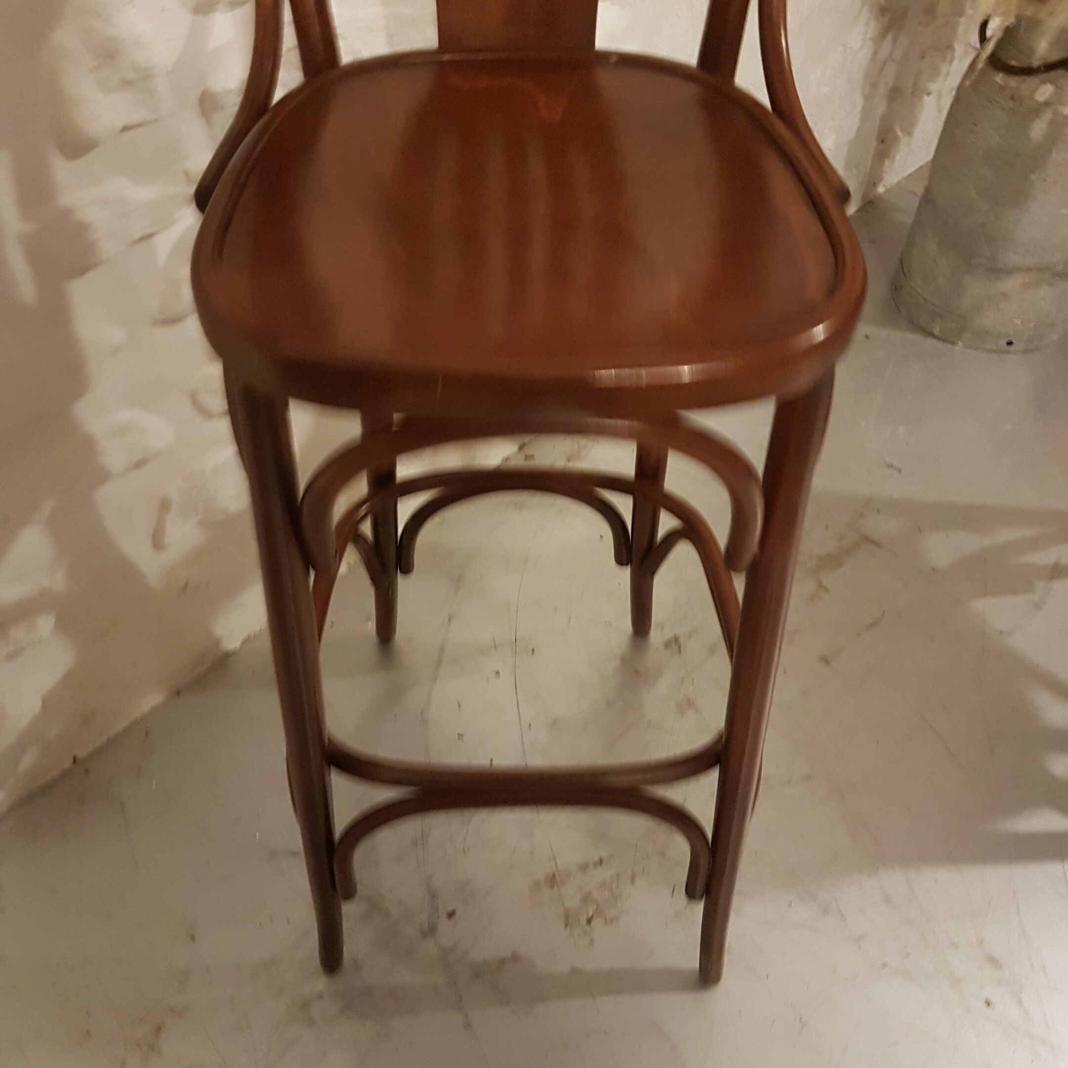 Baumann-style bar stool set with back