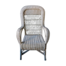 Fauteuil en rotin blanc