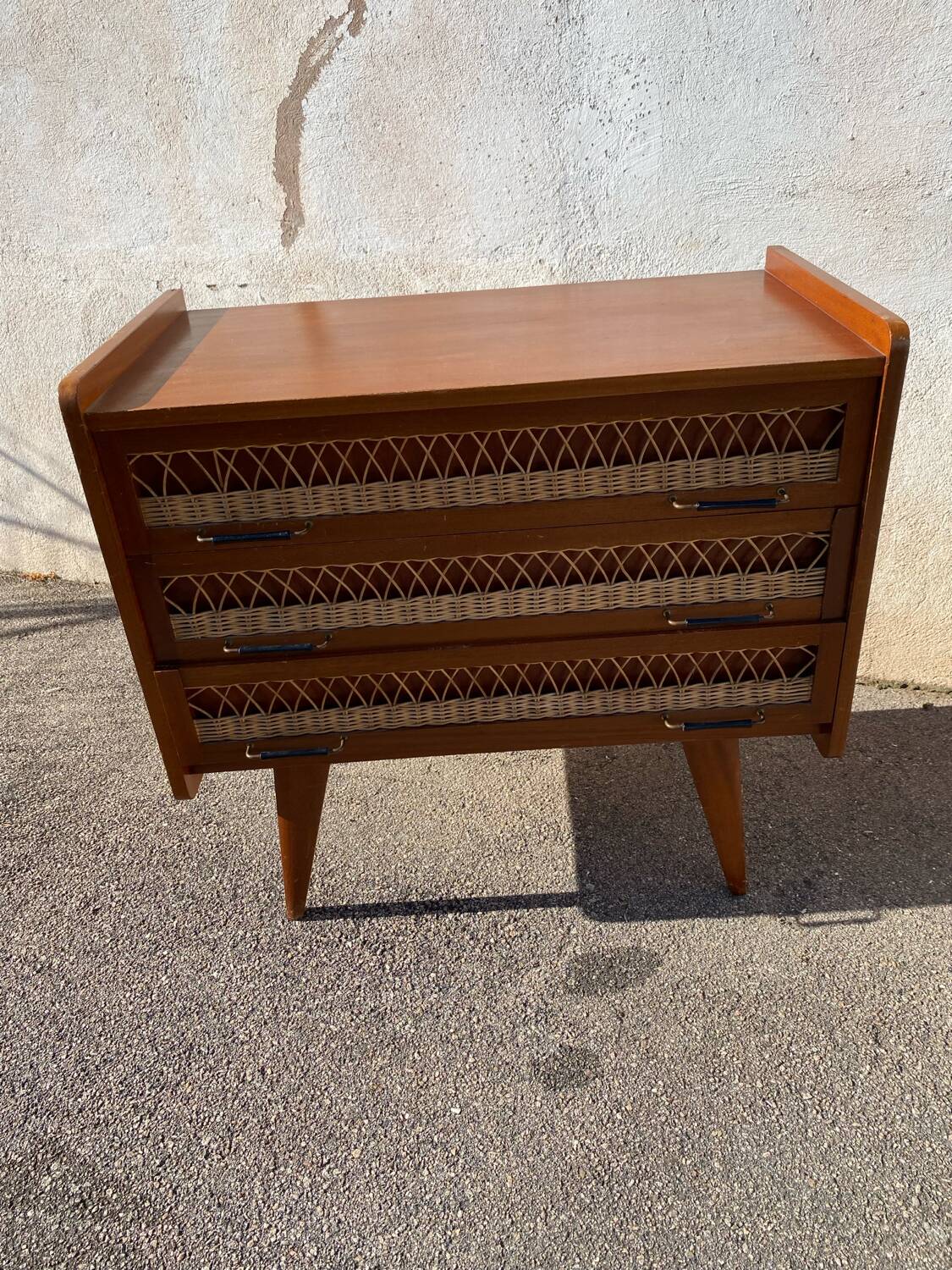 Commode osier vintage