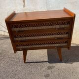 Vintage wicker chest of drawers