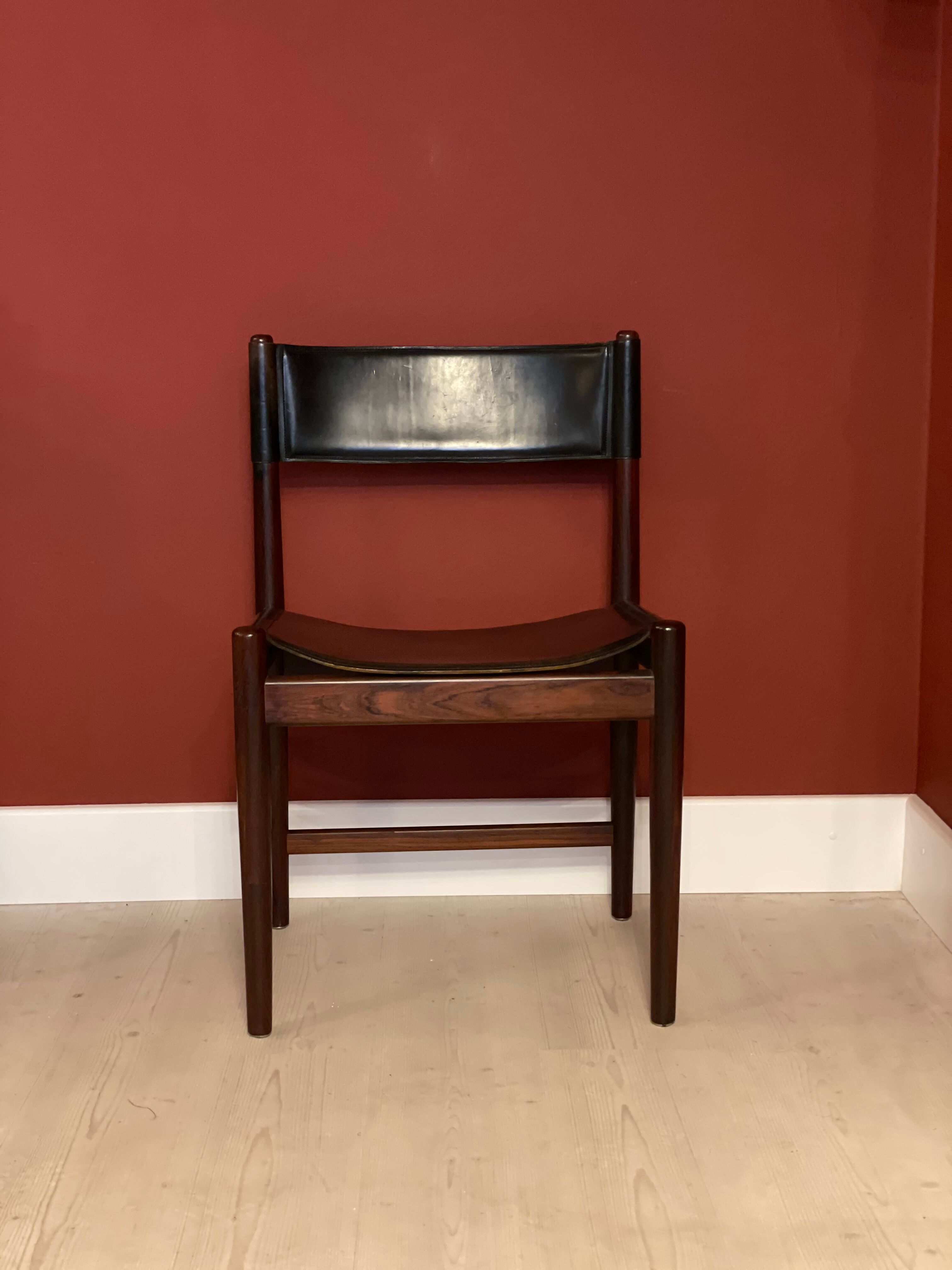 Palisander Leather Chair by Kurt Ostervig  for Sibast