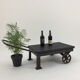 Industrial coffee table natural bog oak