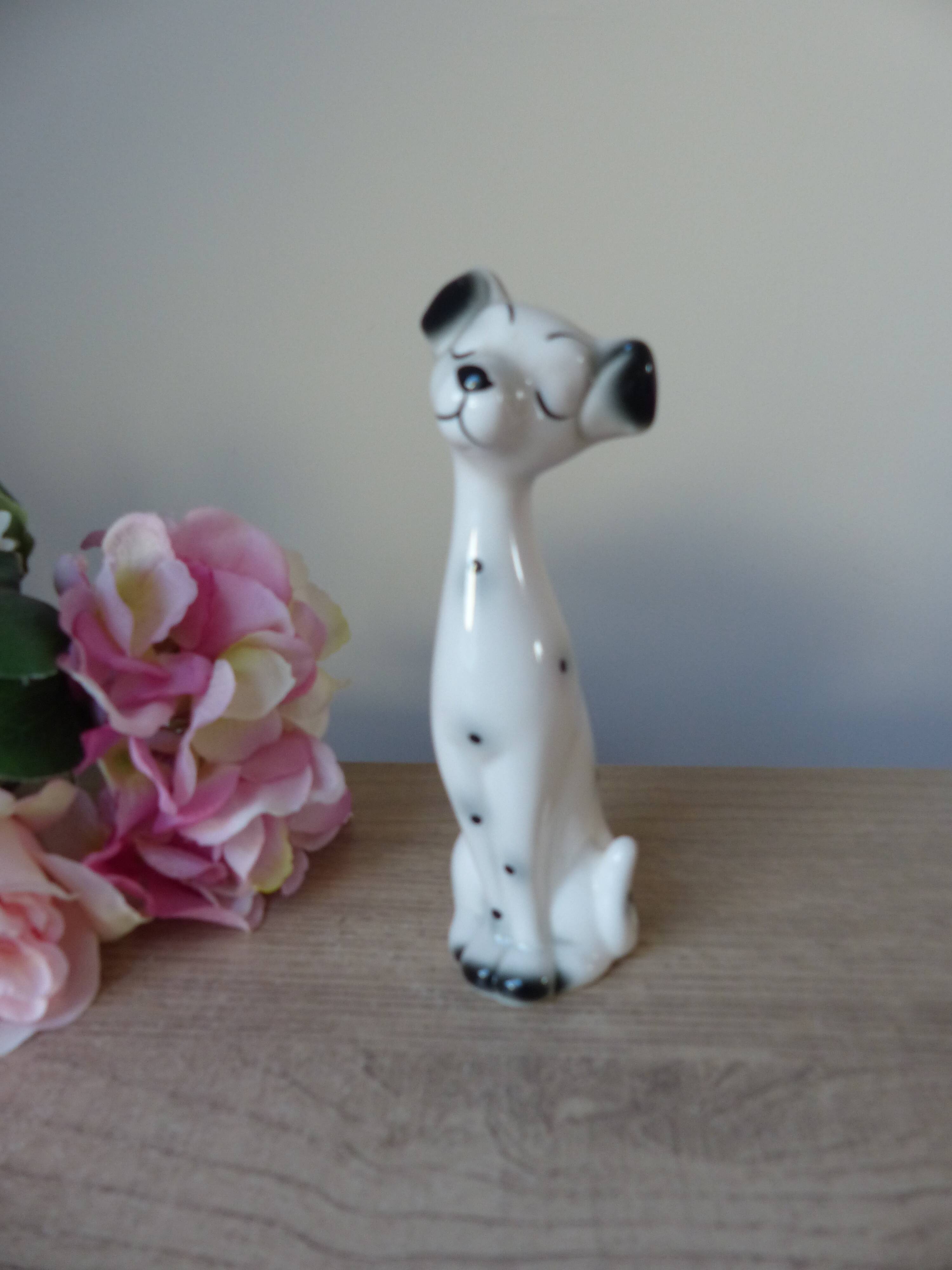 Vintage Dalmatian Dog Figurine, 1970s Ceramic Statue