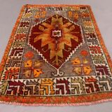 Old turkish Oushak rug 125x84 cm vintage carpet
