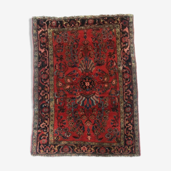 Tapis persan N.220D rouge fait main 186x150cm