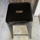 Tabouret haut de bar industriel tolix h75 empilables noir