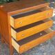 Vintage beech chest of drawers with 3 drawers from the 1950s.