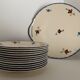 Dessert service 12 plates and 1 dish Mary Lou Digoin Sarreguemines
