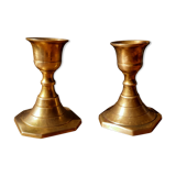 Pair of brass candlesticks