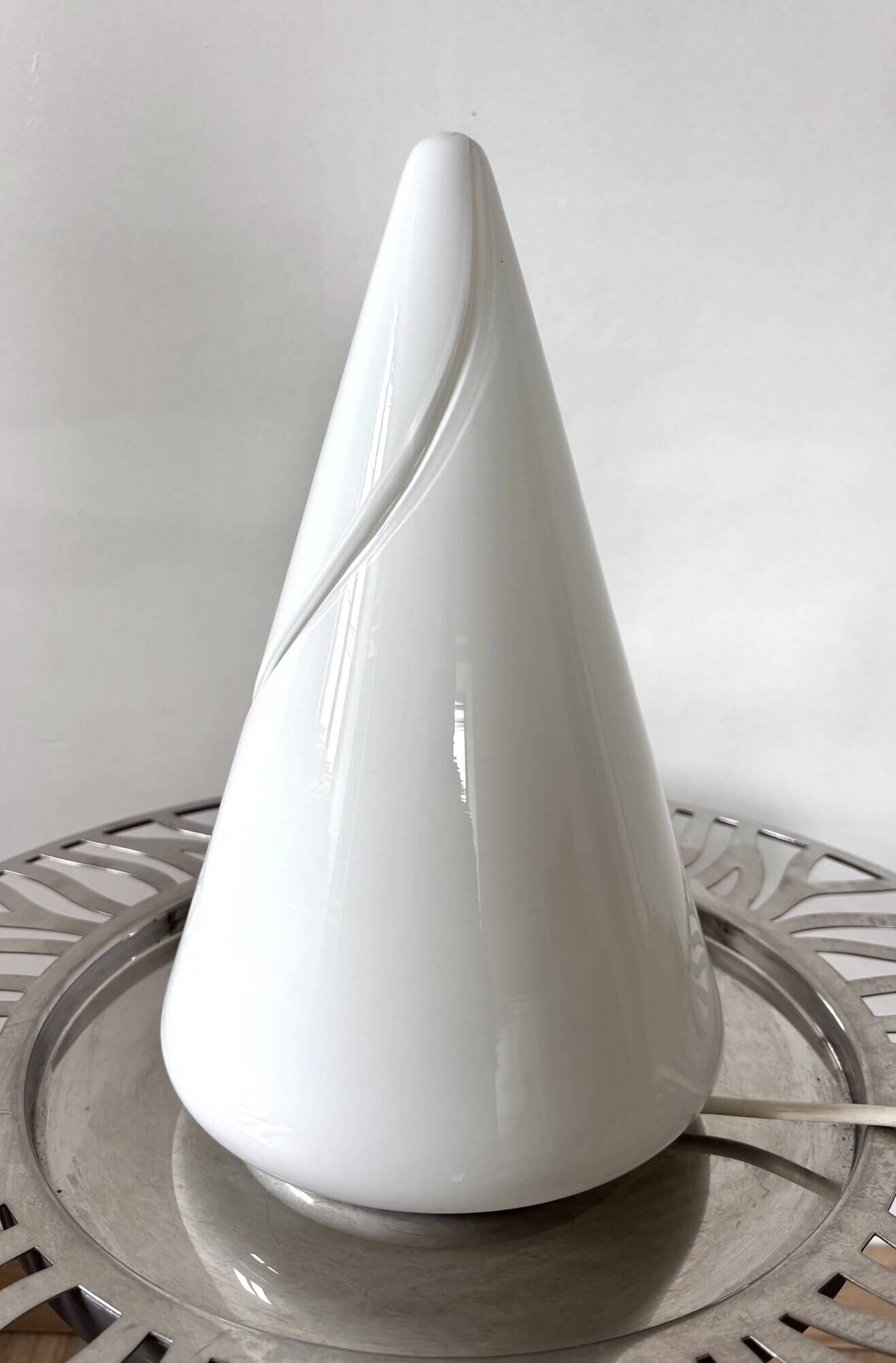 Lampe cône Murano Puntoluce - Sceau d’authenticité -