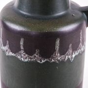 Vase en céramique fat lava avec poignée, glaçure verte, Allemagne de l'Ouest, années 1970