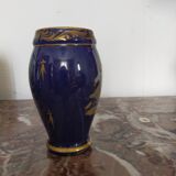 Bleu de Tours earthenware vase