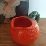 Orange pitcher in Corsican slip