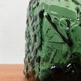 Swedish brutalist glass vase from the mid-century by Göte Augustsson for Ruda, 1960s.