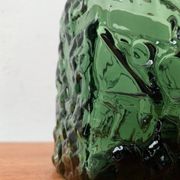 Swedish brutalist glass vase from the mid-century by Göte Augustsson for Ruda, 1960s.