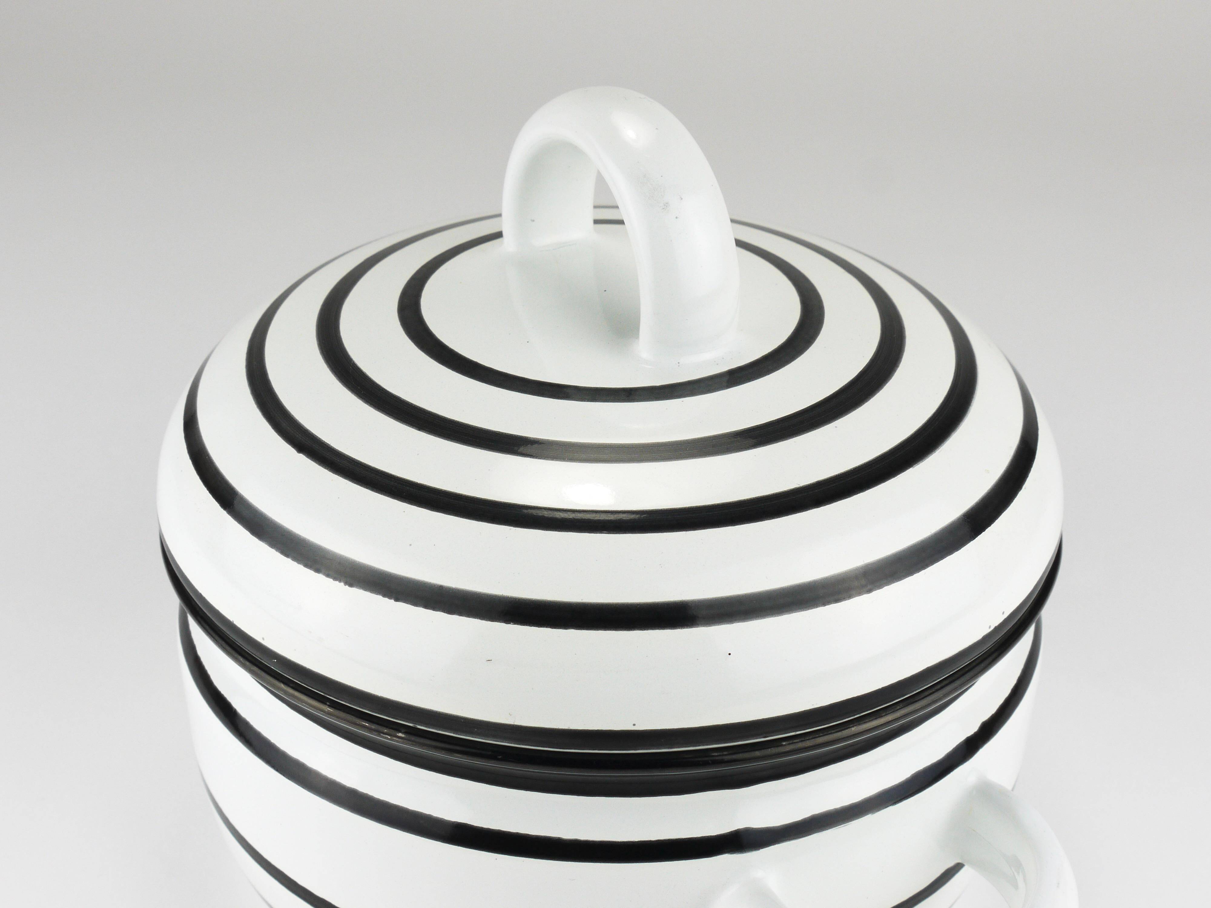 Enamelled pot carl aubock iii "culinar" with lid, ostovics vienna, austria, 1970s