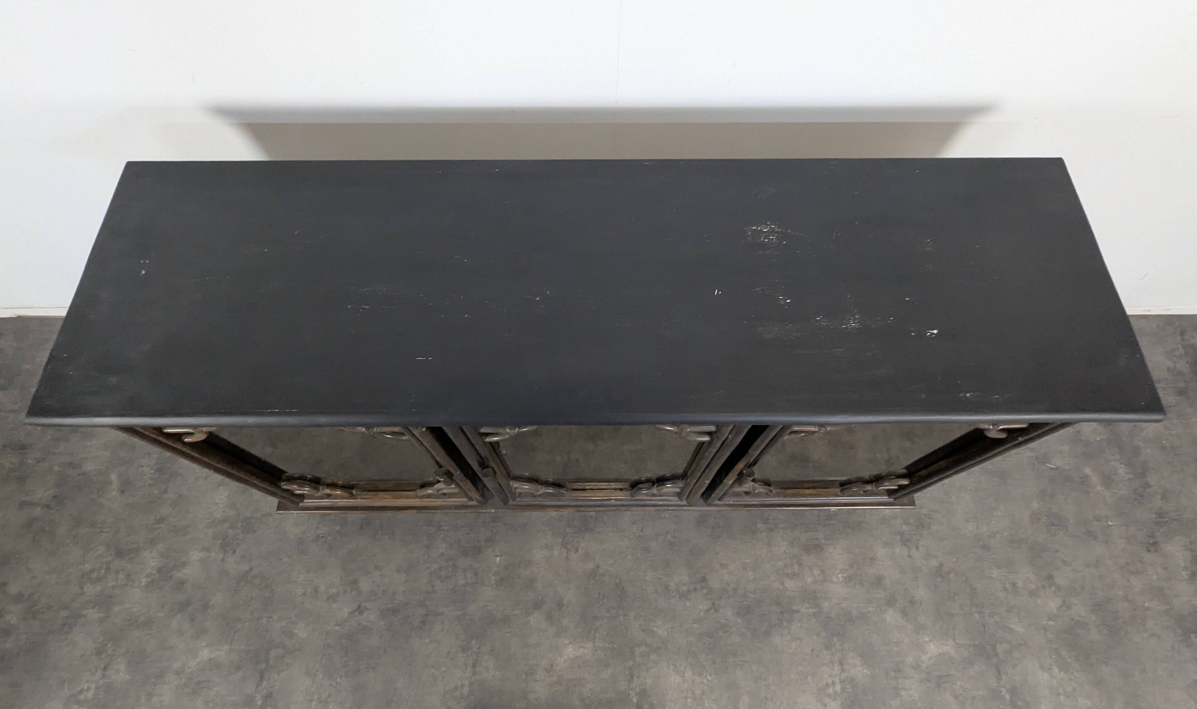 Rochebobois enfilade from the 1980s in a bamboo style.