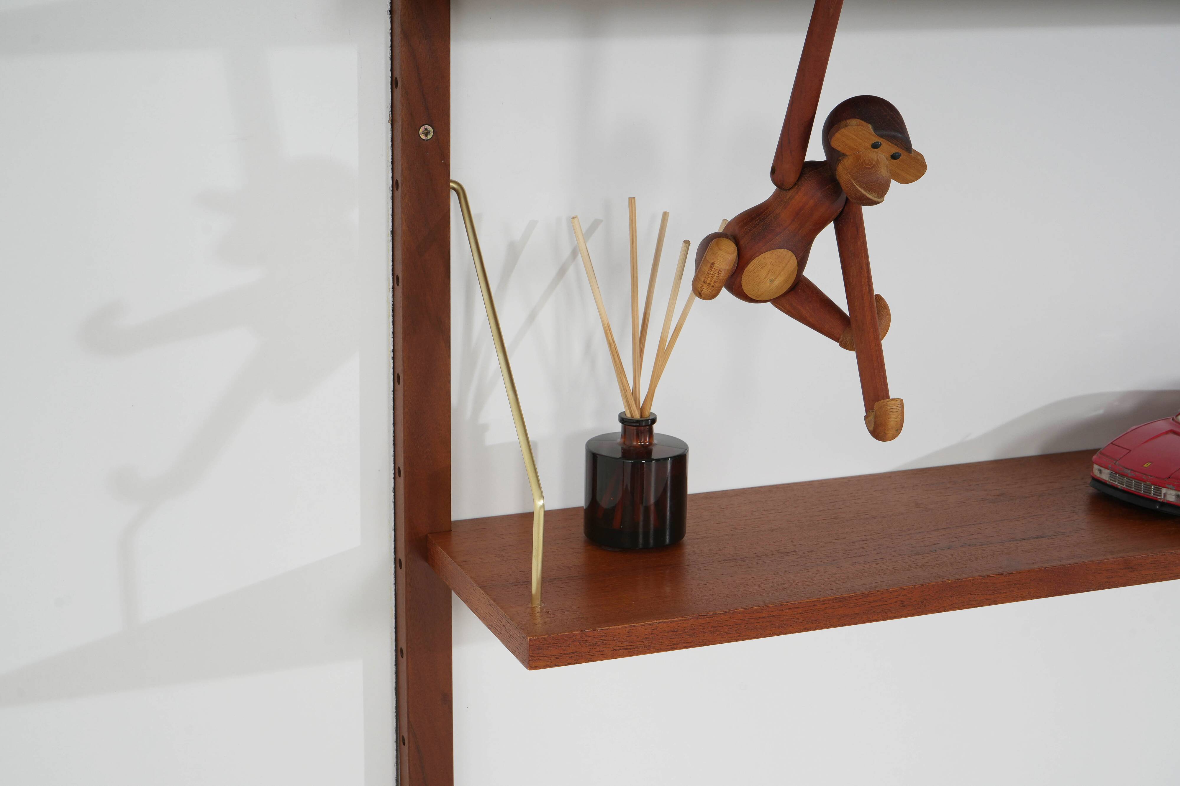 Modular shelving teak veneer, Denmark, 1970s