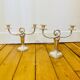 Magnificent pair of Chritofle candlesticks, Royaumont model - 1950s