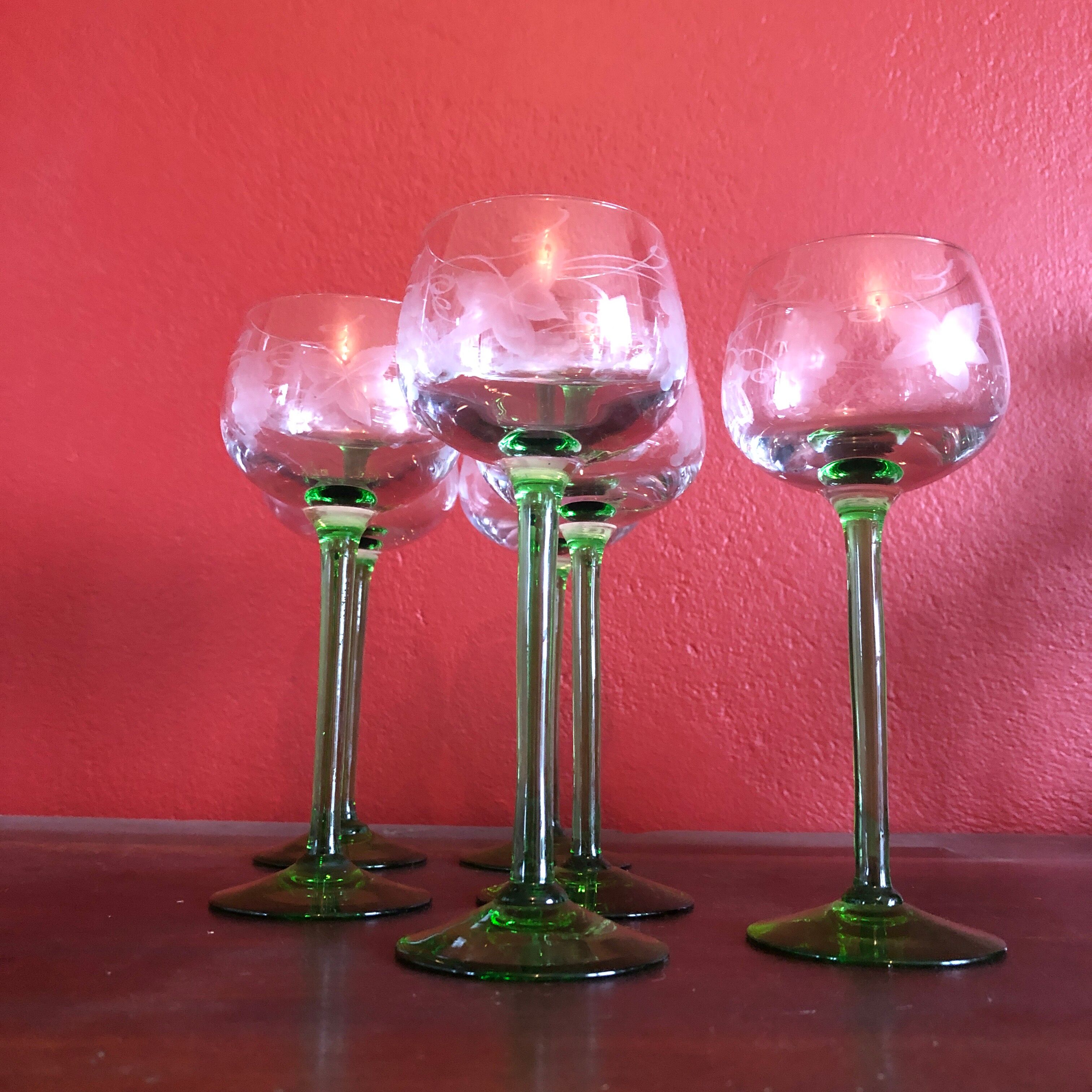 6  verres "ballon" vin d'Alsace cristal