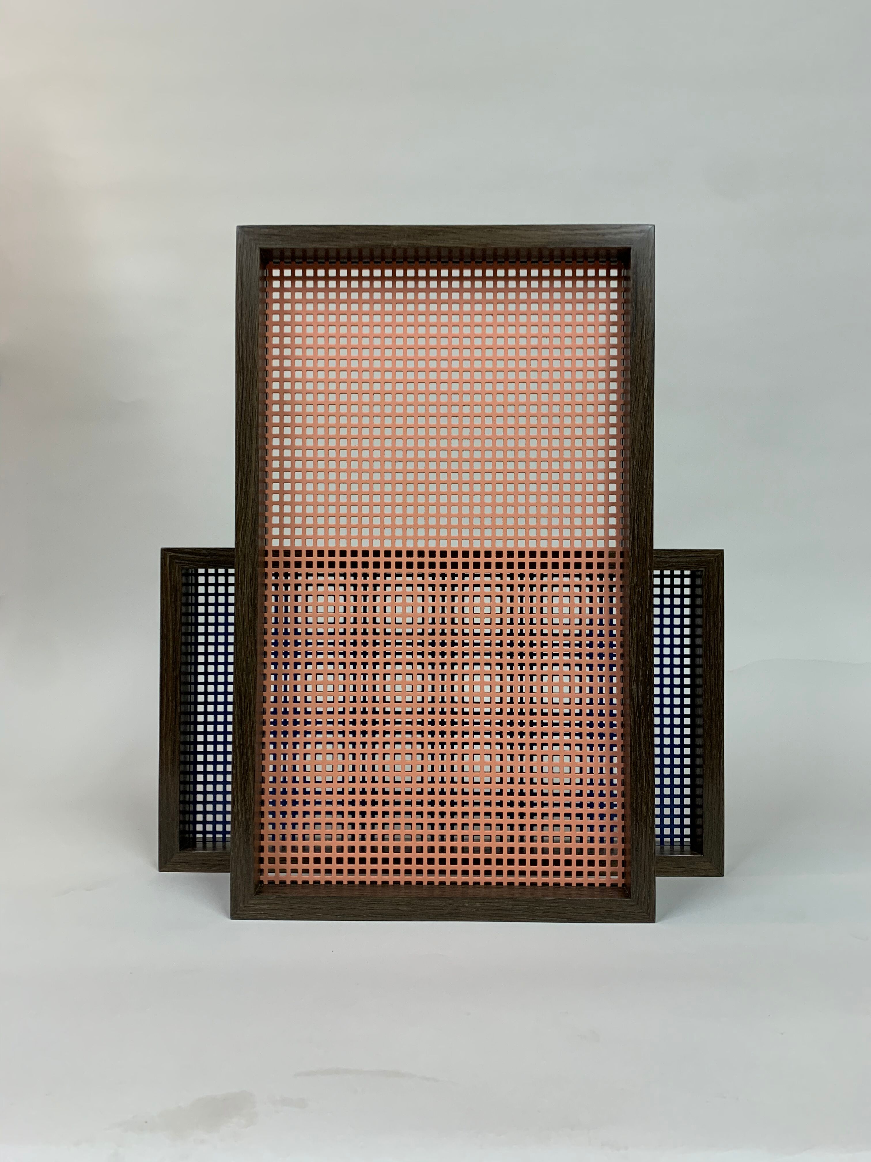 Set of trays (wood: smoked oak)