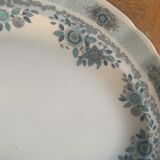 Large serving dish pontesa patterns blue flowers in vintage porcelain
