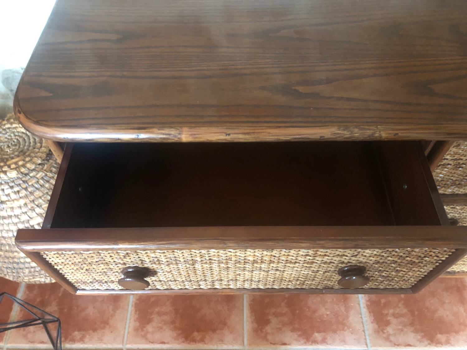 Rattan chest of drawers