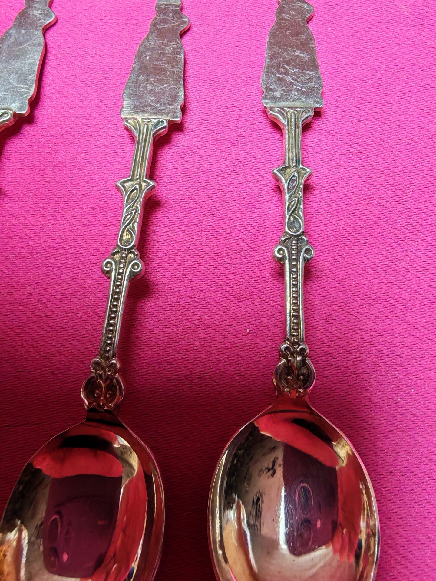 Set of 6 vintage silver-plated mocha spoons – Mark 90