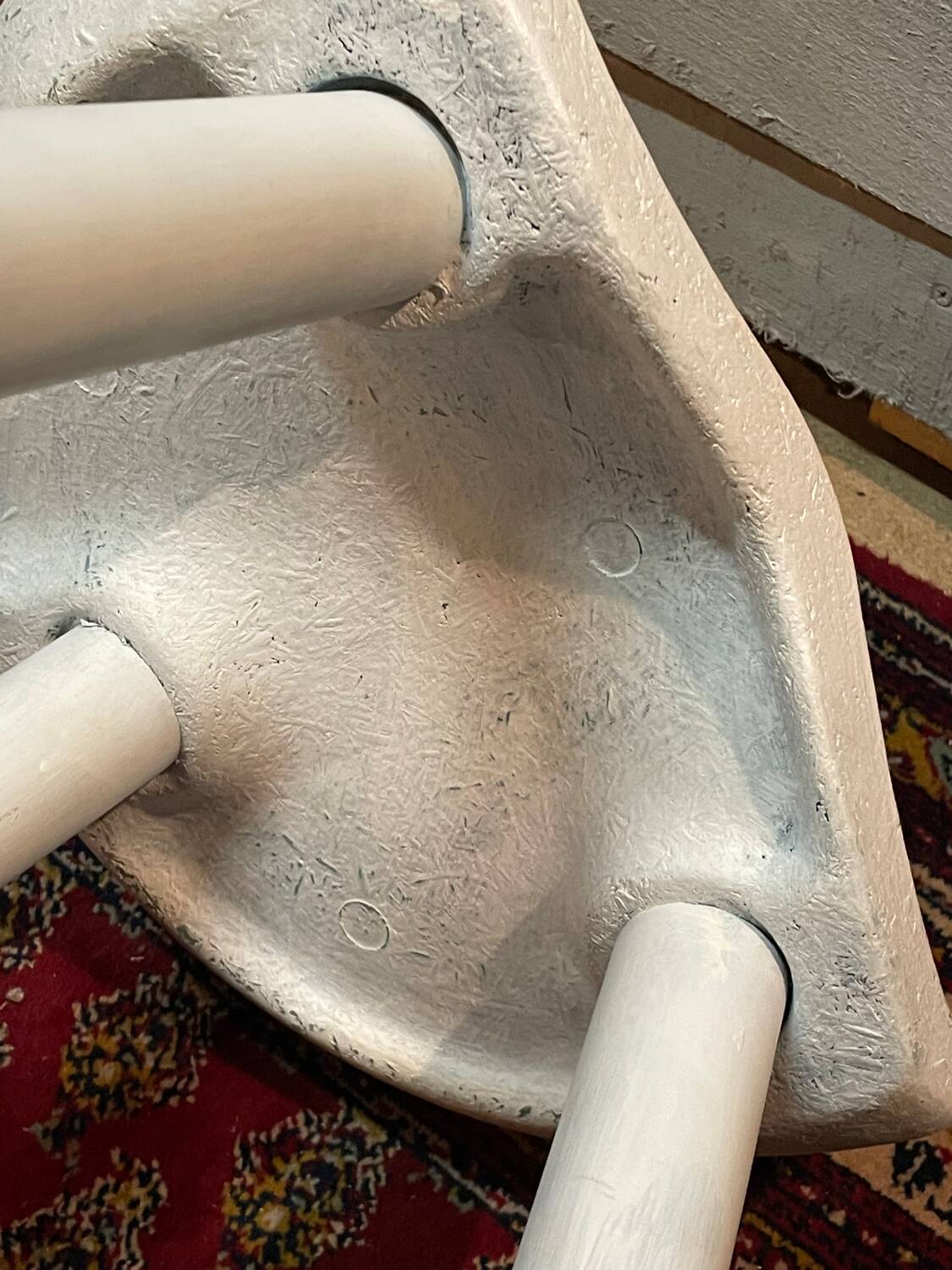 Vintage Scandinavian design tripod high stool