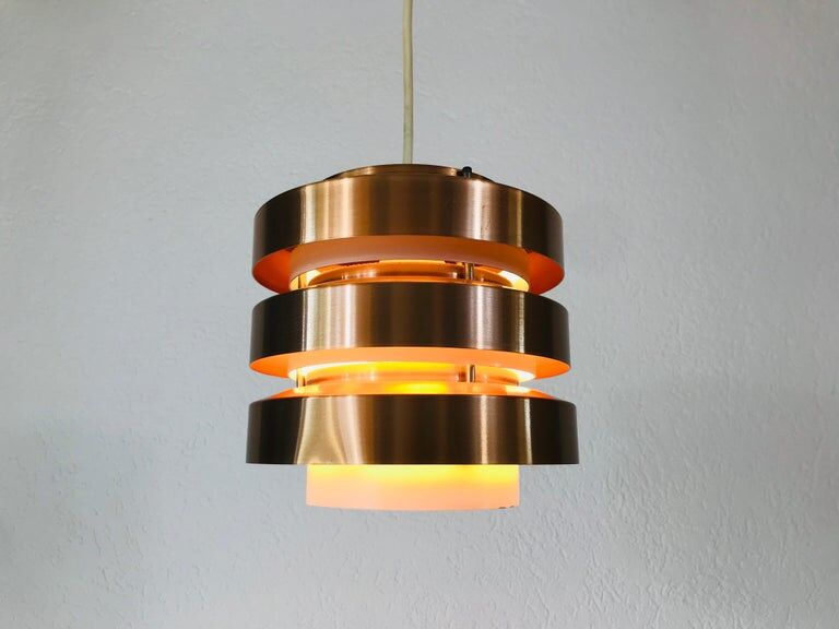 Hanging lamp in copper and metal 1960s