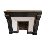 Belgian black marble fireplace without veining