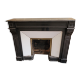 Belgian black marble fireplace without veining