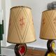 Pair of ceramic lamps freeform vintage 50s