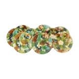 Series of 9 plates made of Sarreguemines earthenware