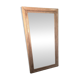 Large bevelled floor mirror in oak
