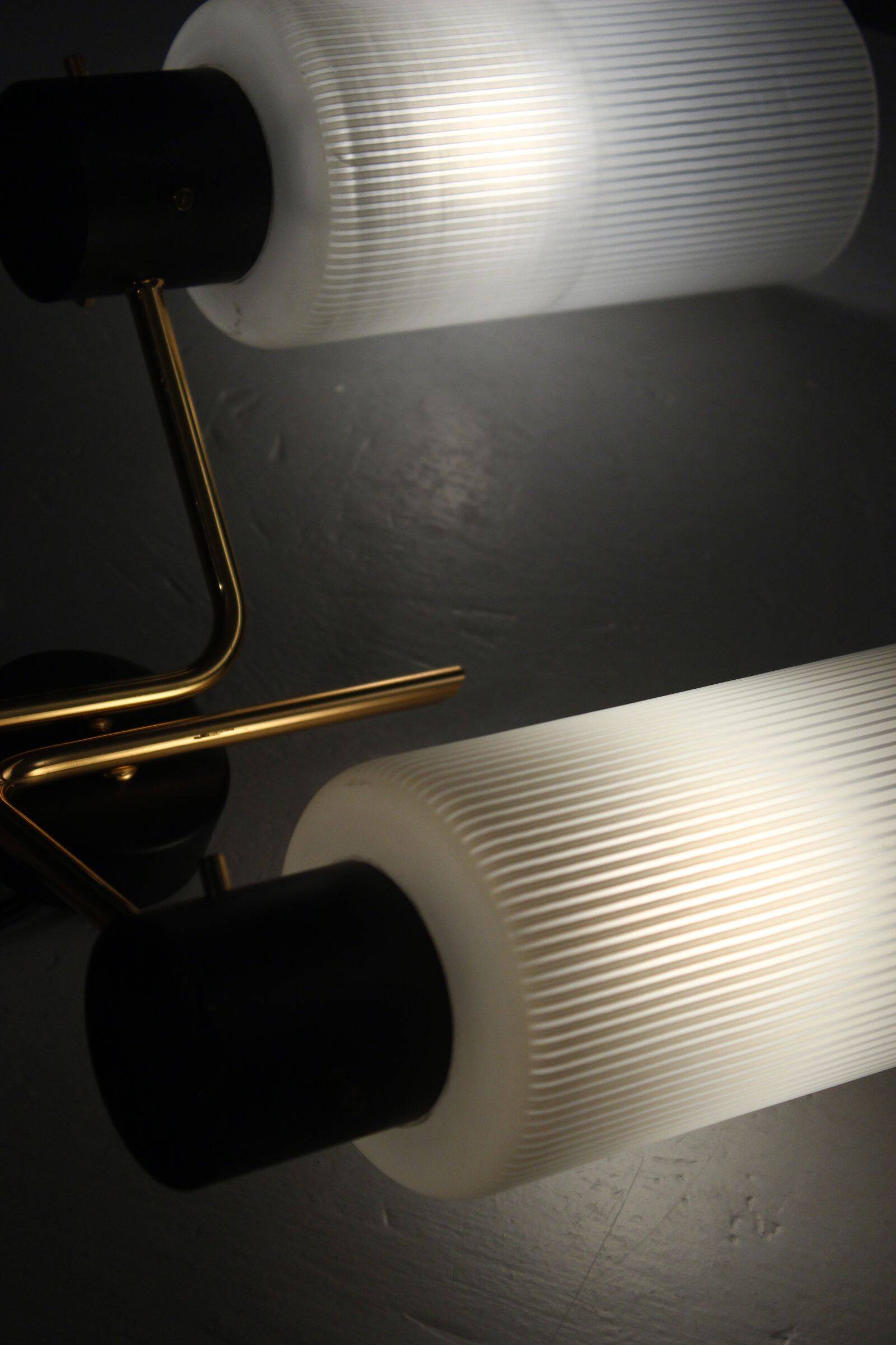 Pair of wall sconces 1950s style Arlus Lunel