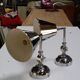Pair of chrome wall lamps