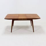 Extendable Teak Dining Table by Louis van Teeffelen for WeBe 1950s