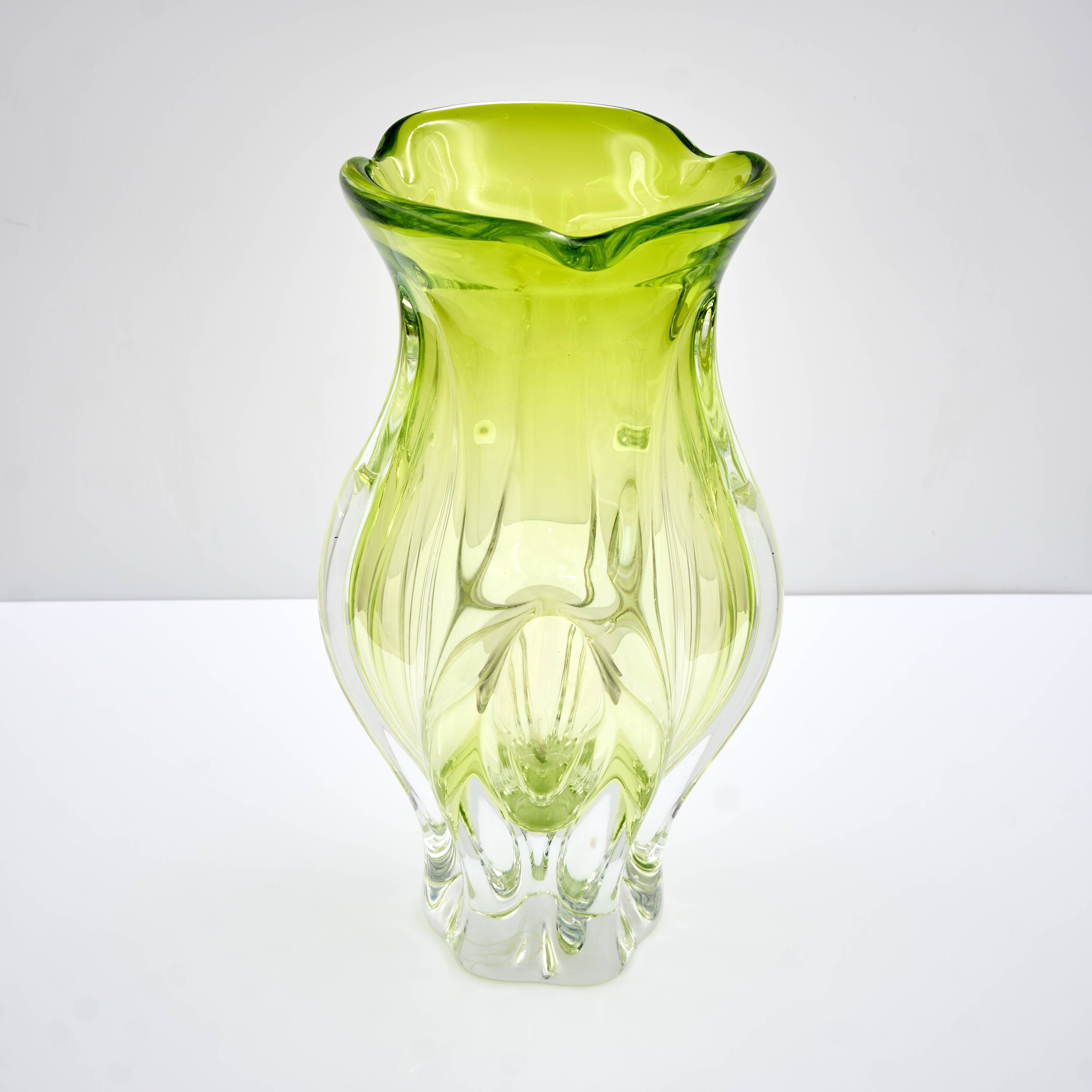 Vase en verre artistique vintage par Josef Hospodka, Tchécoslovaquie, années 1960.