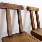 Brutalist Chairs attributed to Mobichalet, Belgium, 1960s, Set of 4