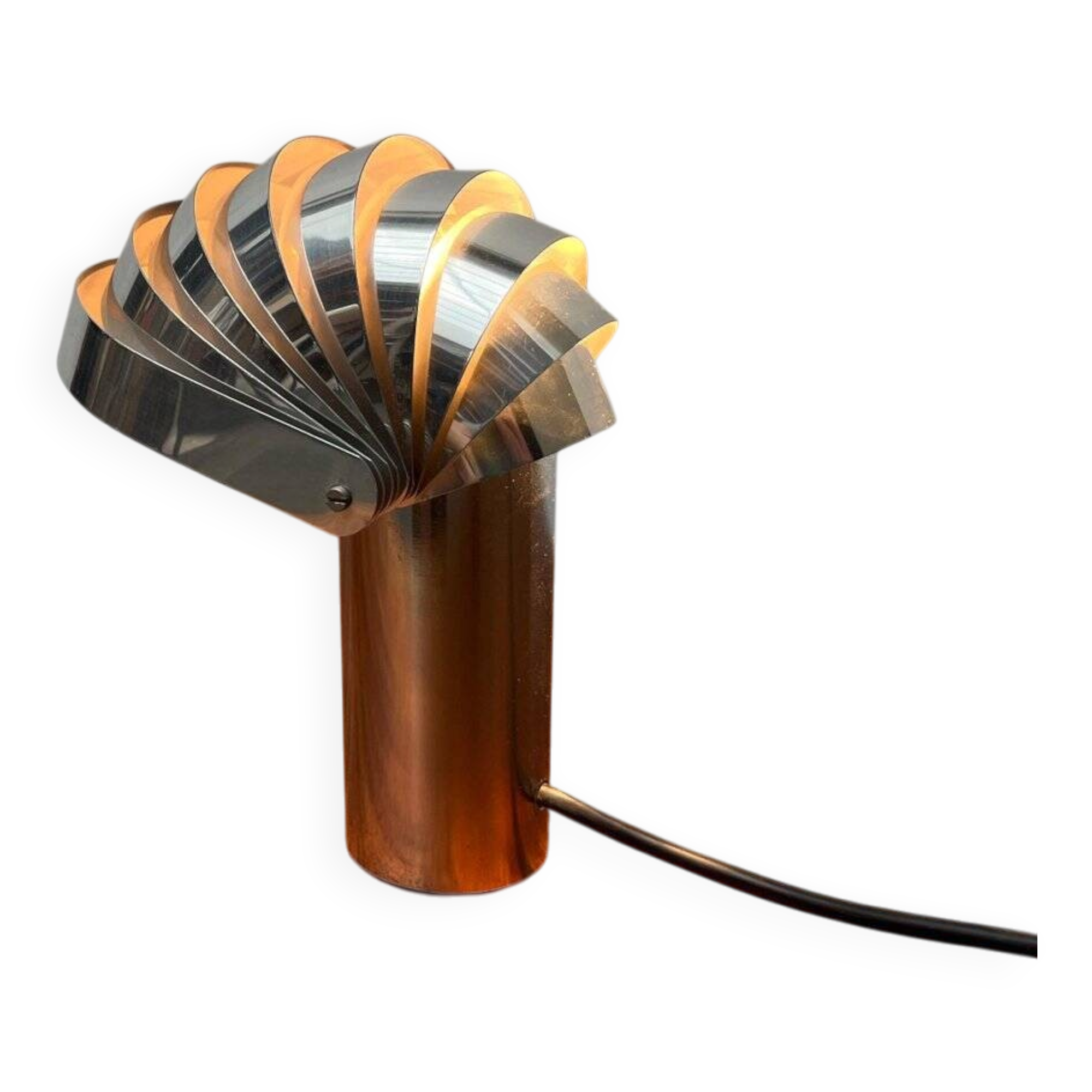 Vintage Swiss Visier table lamp from the space age by E. R. Nele for Temde, 1970s.