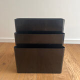Black magazine rack Kartell 4676 / 4675 (Giotto Stoppino)