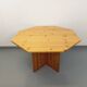 Vintage octagonal dining table from the 1980s in pine with an extension.