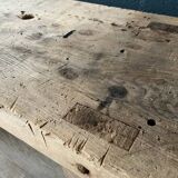 Old workbench with inclined legs