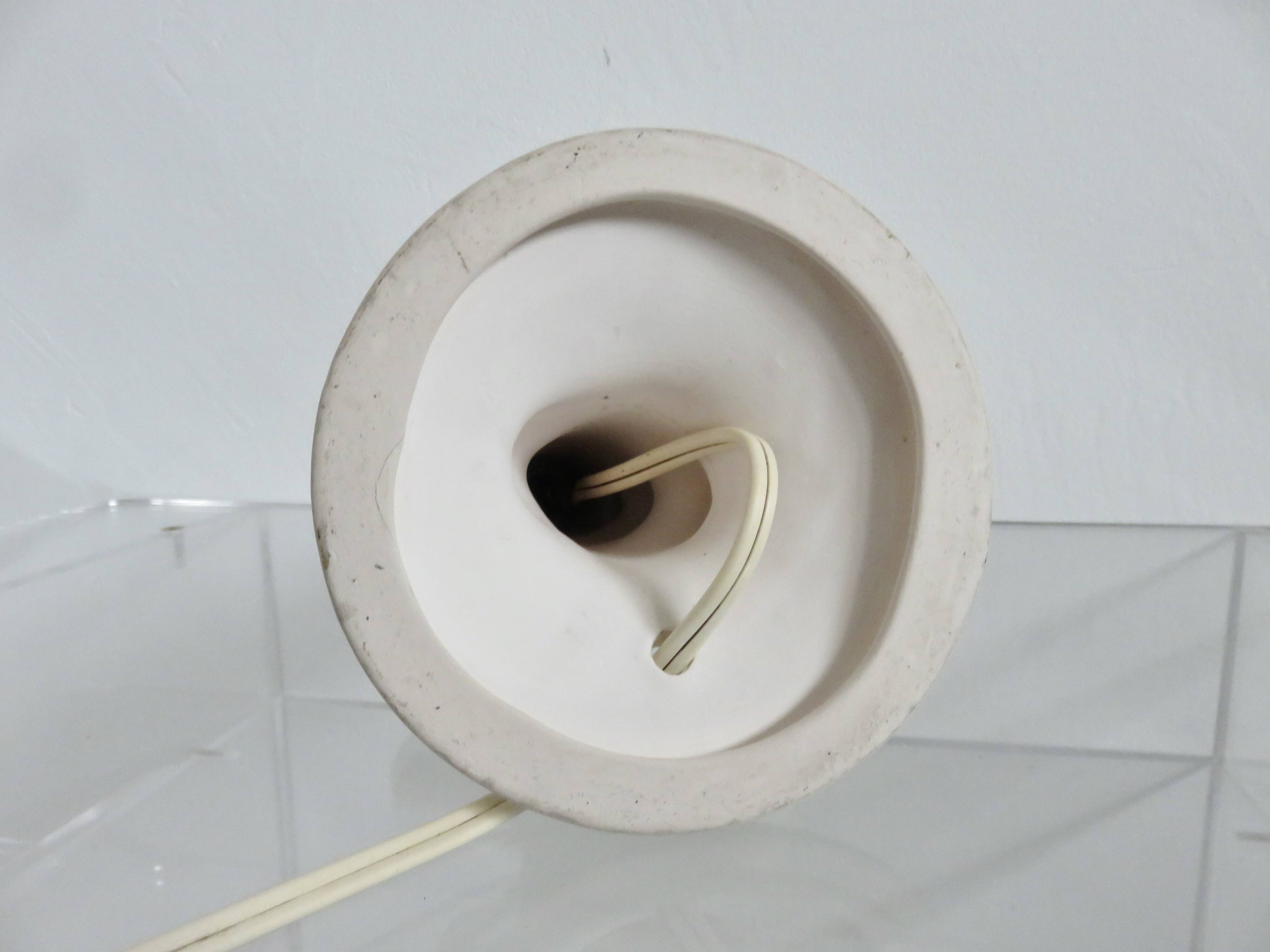 Matte white ceramic lamp 1960