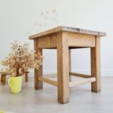 Brutalist table - oak side table