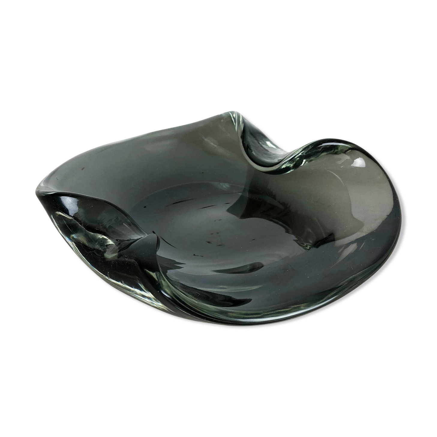 Murano glass shell bowl Antonio da Ros, Cenedese Italy 1960s No1